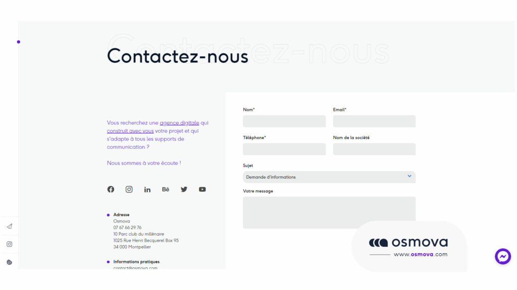 Page de contact